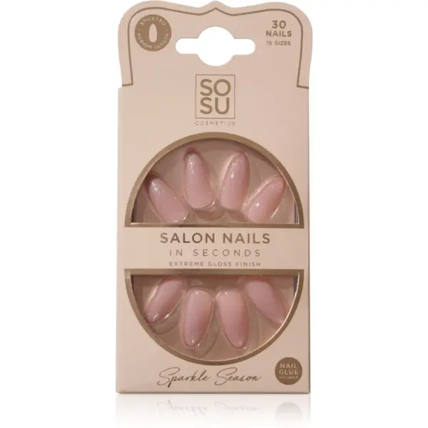 SOSU Cosmetics SOSU Cosmetics Salon Nails Изкуствени нокти цвят Sparkle Season 30 бр.