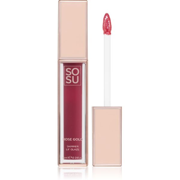 SOSU Cosmetics SOSU Cosmetics Satin Lip Glaze хидратиращ блясък за устни цвят Berry Sweet 6 мл.