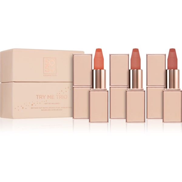 SOSU Cosmetics SOSU Cosmetics Try Me Trio комплект червила