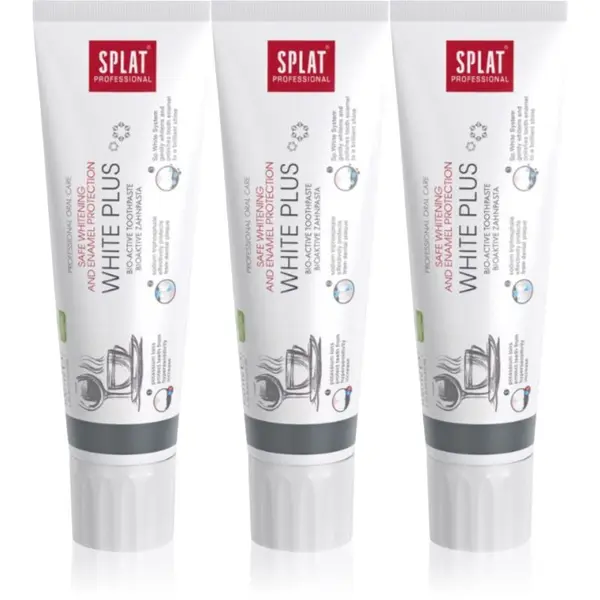 Splat Splat Professional White Plus биоактивна паста за зъби за щадящо избелване и защита на зъбния емайл