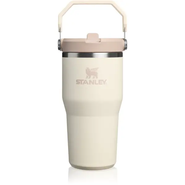 Stanley Stanley IceFlow™ Flip Straw 2.0 Tumbler неръждаема термобутилка за вода Cream 590 мл.
