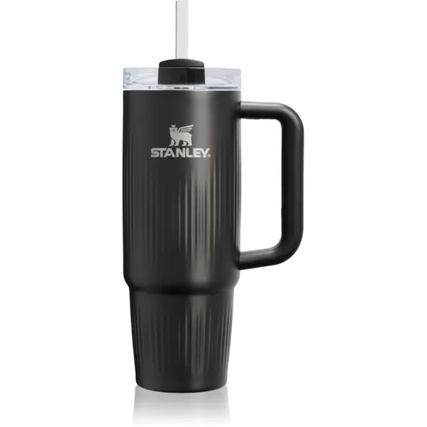Stanley Stanley Quencher H2.O FlowState™ Fluted Tumbler неръждаема термочаша със сламка средни Black PVD 890 мл.
