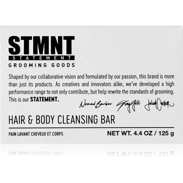 STMNT STMNT Care Hair & Body Cleansing Bar почистващ твърд сапун за коса, брада и тяло 125 гр.