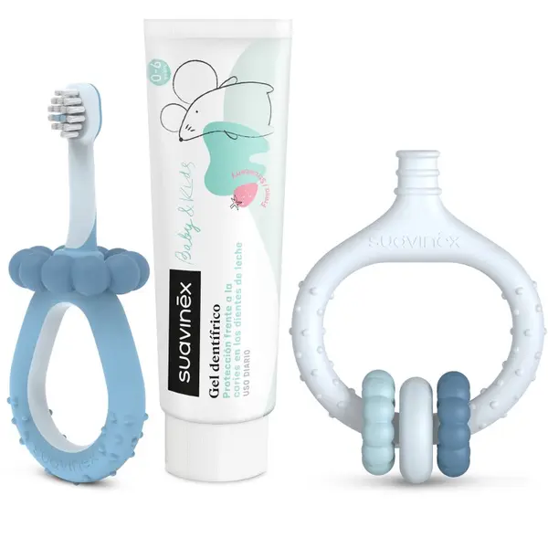 Suavinex Suavinex Baby & Kids My First Dental Care Set подаръчен комплект за бебета и деца Blue