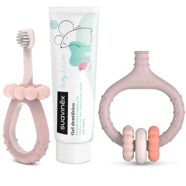 Suavinex Suavinex Baby & Kids My First Dental Care Set подаръчен комплект за бебета и деца Pink