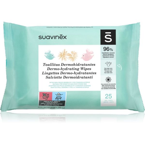 Suavinex Suavinex Baby Dermo-hydrating Wipes мокри кърпички за лице и тяло 25 бр.