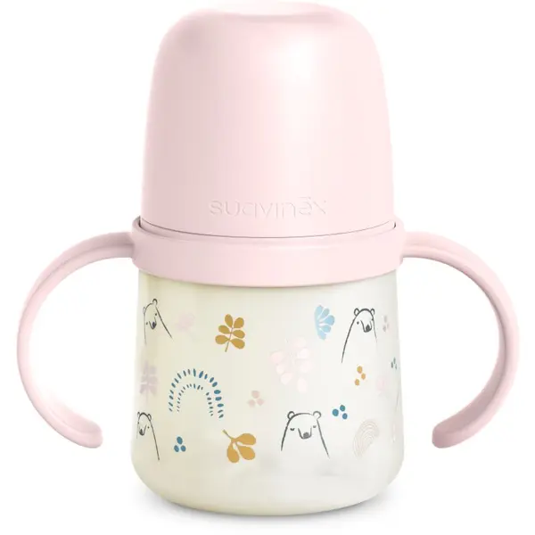 Suavinex Suavinex Bear детско шише с дръжки Pink 150 мл.