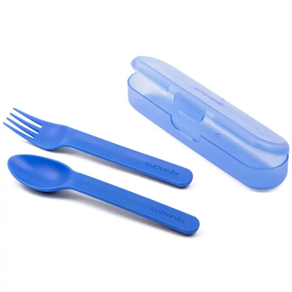 Suavinex Suavinex Booo прибор Blue 12m+ 1 бр.