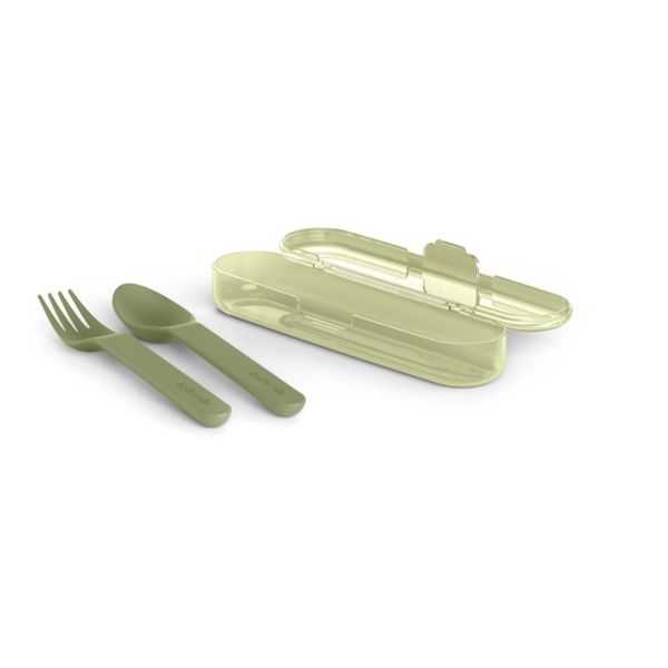 Suavinex Suavinex Go Natural Cutlery Set прибор 12 m+ Green 3 бр.