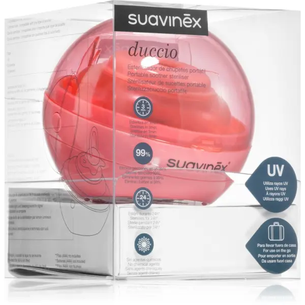 Suavinex Suavinex Portable Soother Steriliser UV стерилизатор Pink 1 бр.