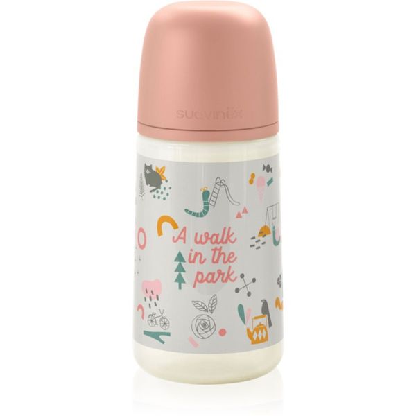 Suavinex Suavinex Walk SX Pro Anatomical M бебешко шише 3 m+ Medium Flow - Pink 270 мл.