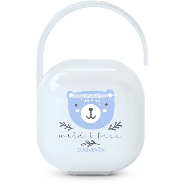 Suavinex Suavinex Wild & Free Soother Holder кутийка за биберон Blue 1 бр.