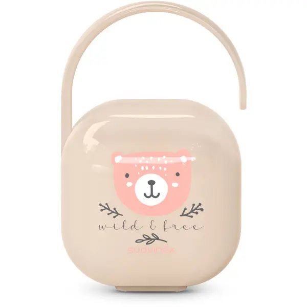 Suavinex Suavinex Wild & Free Soother Holder кутийка за биберон Pink 1 бр.