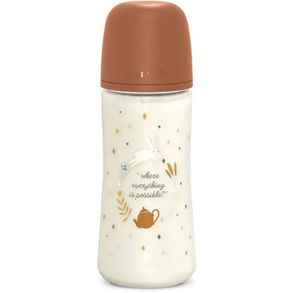 Suavinex Suavinex Wonderland SX Pro Physiological Anti-Colic бебешко шише L Dense Flow 6 m+ Brown 360 мл.