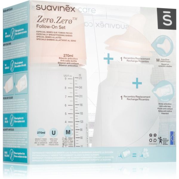 Suavinex Suavinex Zero Zero Follow-On Set подаръчен комплект M Medium Flow 3 m+(за бебета)