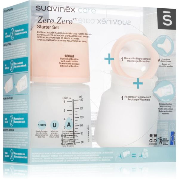 Suavinex Suavinex Zero Zero Starter Set подаръчен комплект A Adaptable Flow 0 m+(за деца от раждането им)