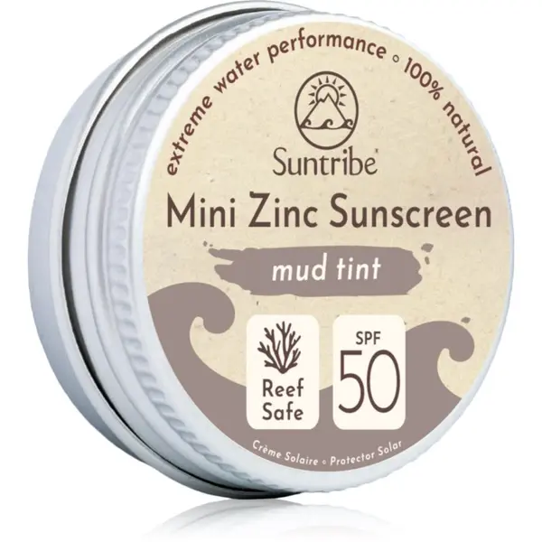 Suntribe Suntribe Mini Zinc Sunscreen минерален защитен крем за лице и тяло SPF 50 Mud Tint 15 гр.