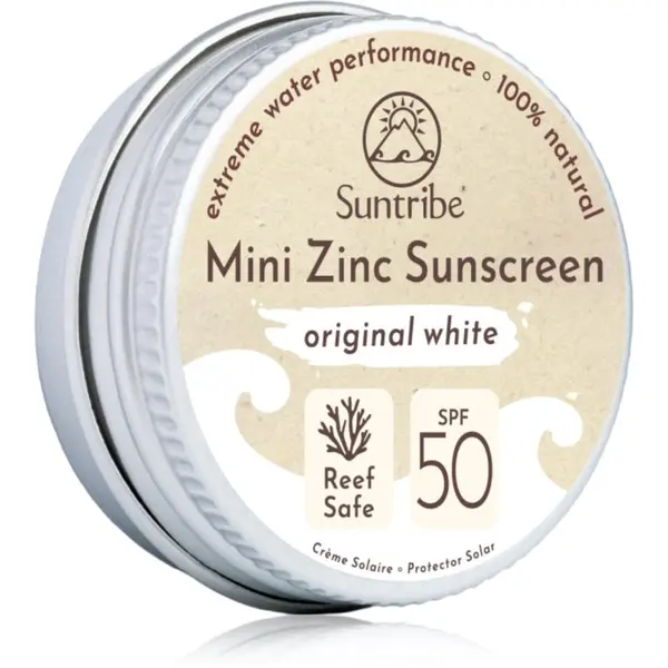Suntribe Suntribe Mini Zinc Sunscreen минерален защитен крем за лице и тяло SPF 50 Original White 15 гр.