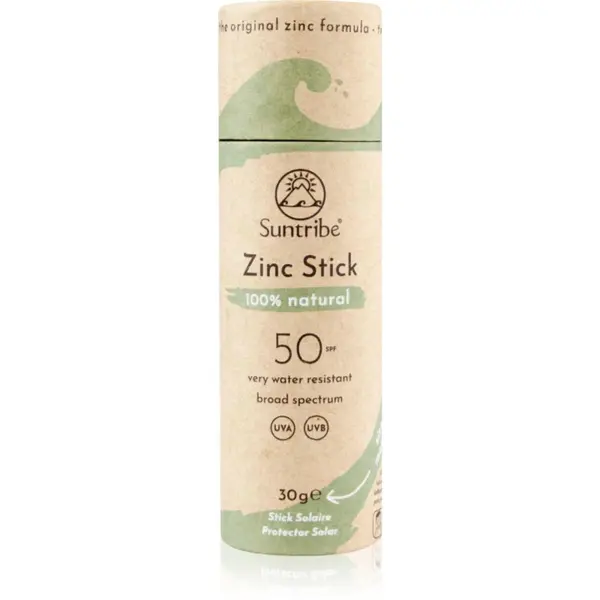 Suntribe Suntribe Sports Zinc Stick минерална защитна пръчица за чувствителни места SPF 50 Mint Green 30 гр.