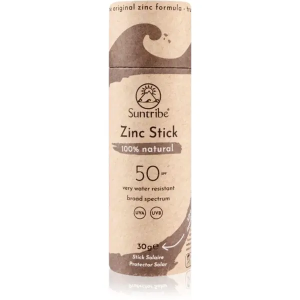 Suntribe Suntribe Sports Zinc Stick минерална защитна пръчица за чувствителни места SPF 50 Mud Tint 30 гр.