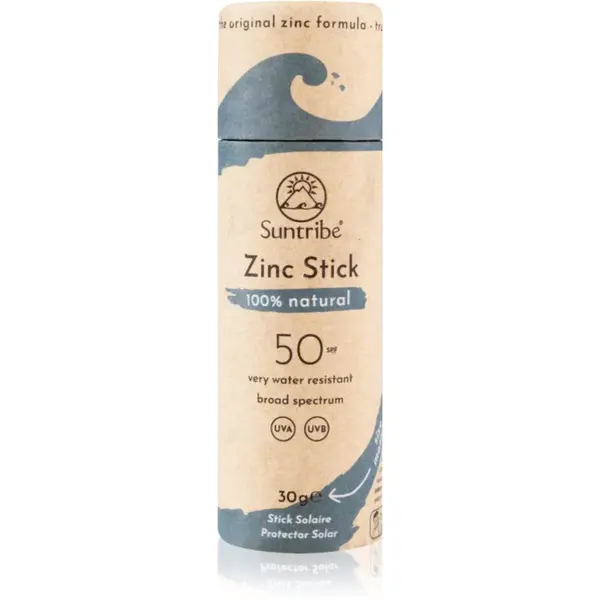 Suntribe Suntribe Sports Zinc Stick минерална защитна пръчица за чувствителни места SPF 50 Ocean Blue 30 гр.