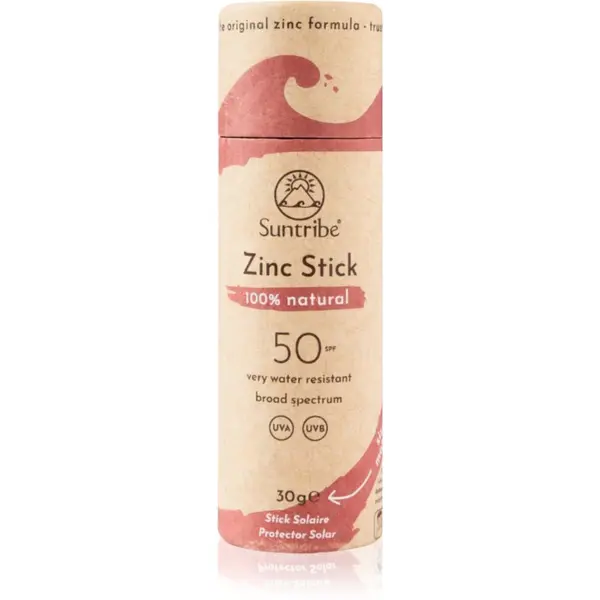 Suntribe Suntribe Sports Zinc Stick минерална защитна пръчица за чувствителни места SPF 50 Retro Red 30 гр.