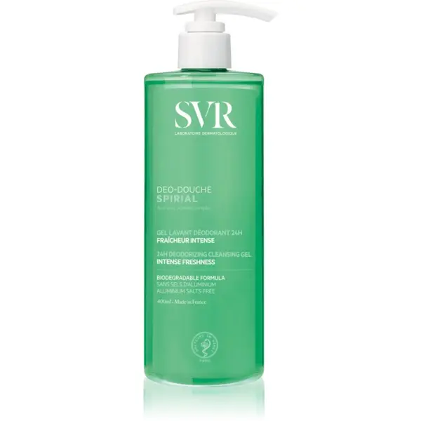 SVR SVR Spirial Deo-Douche почистващ гел за лице, тяло и коса за чувствителна кожа на лицето 400 мл.