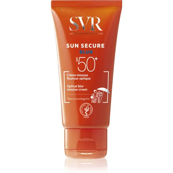 SVR SVR Sun Secure Blur защитна пяна за уеднаквяване тона на кожата SPF 50+ 50 мл.