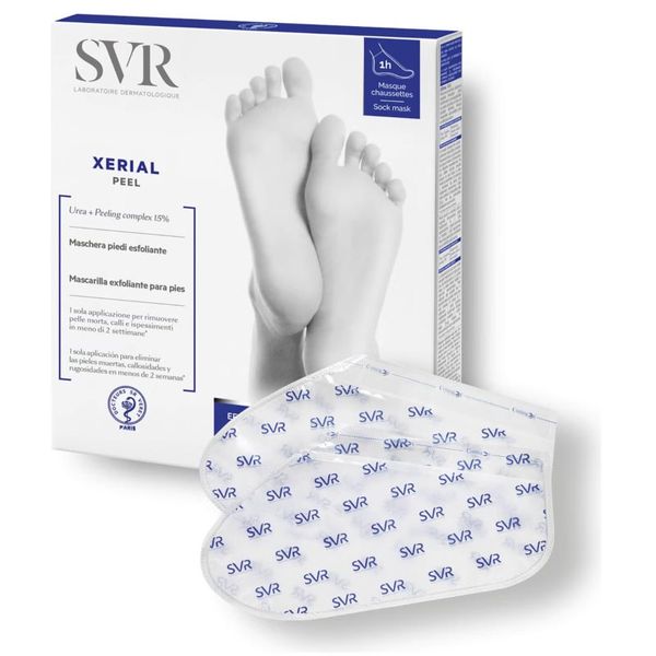 SVR SVR Xérial Exfoliating Foot Mask ексфолиращи чорапи за омекотяване и хидратиране кожата на краката. 1 бр.