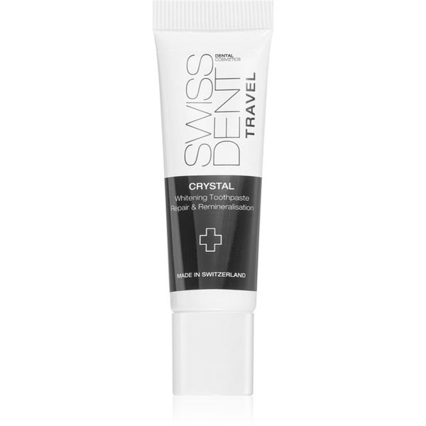 Swissdent Swissdent Crystal Travel Tube реминализираща паста за зъби с избелващ ефект 10 мл.