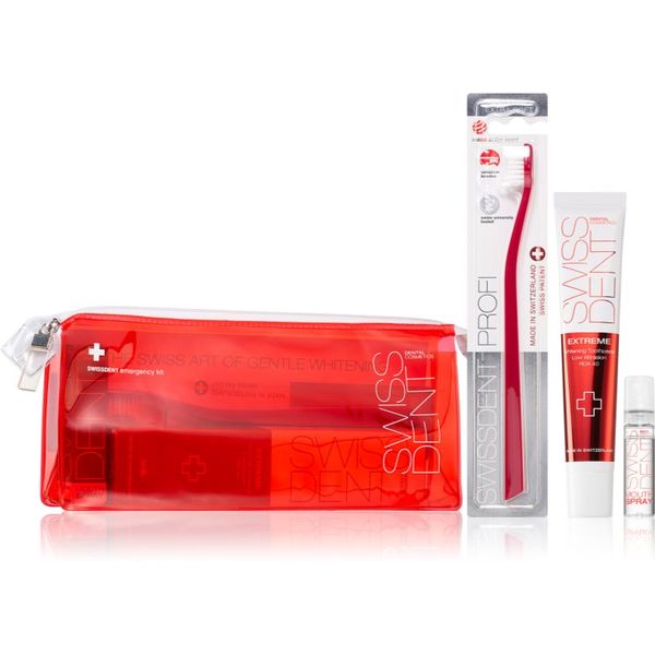 Swissdent Swissdent Emergency Kit Red Комплект за дентална грижа (за щадящо избелване и защита на зъбния емайл)