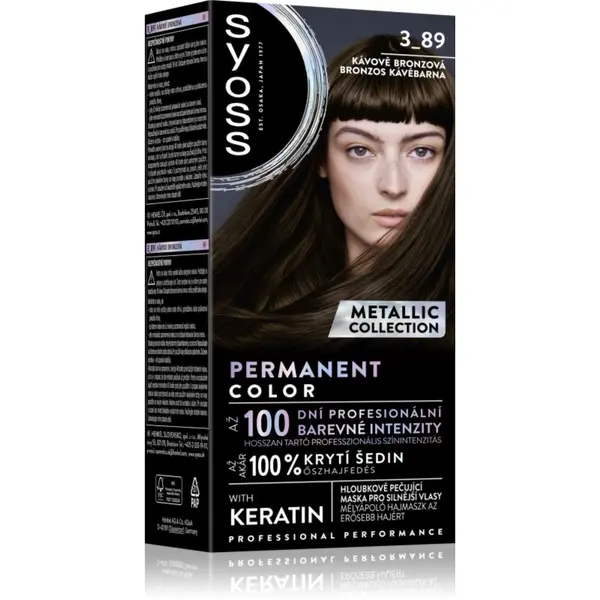 Syoss Syoss Color Metallic Collection перманентната боя за коса цвят 3-89 Bronze Coffee 1 бр.