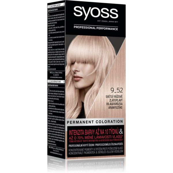Syoss Syoss Color перманентната боя за коса цвят 9-52 Light Rose Gold Blond