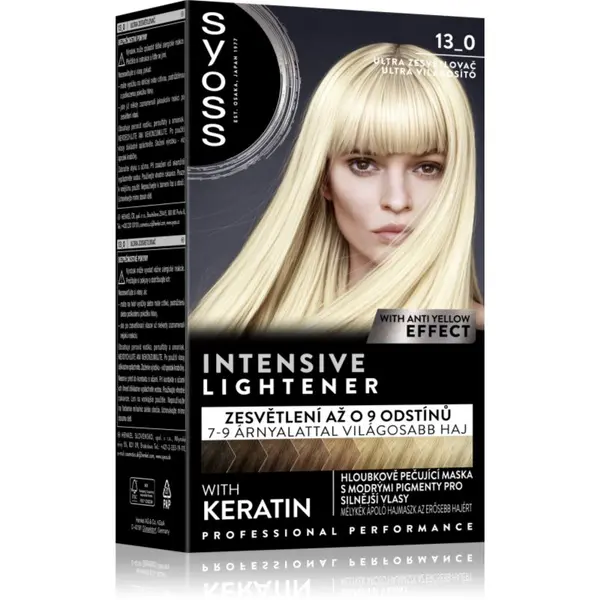 Syoss Syoss Intensive Lightener обезцветител за изсветляване на косата цвят 13_0 Ultra Lightener 1 бр.
