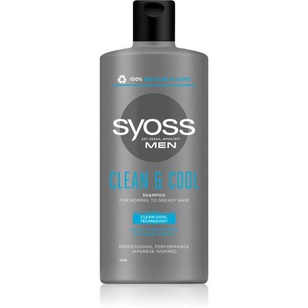 Syoss Syoss Men Clean & Cool шампоан за нормална към омазняваща се коса 440 мл.