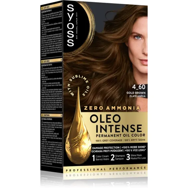Syoss Syoss Oleo Intense перманентната боя за коса с олио цвят 4-60 Gold Brown 1 бр.