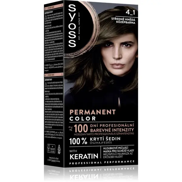 Syoss Syoss Permanent Color перманентната боя за коса цвят 4_1 Medium Brown 1 бр.