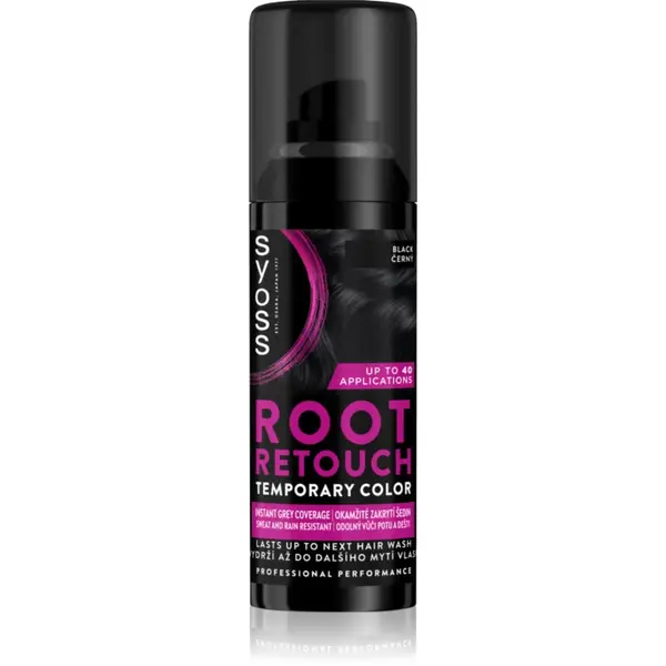 Syoss Syoss Root Retoucher тонираща боя за израстнали корени в спрей цвят Black 120 мл.
