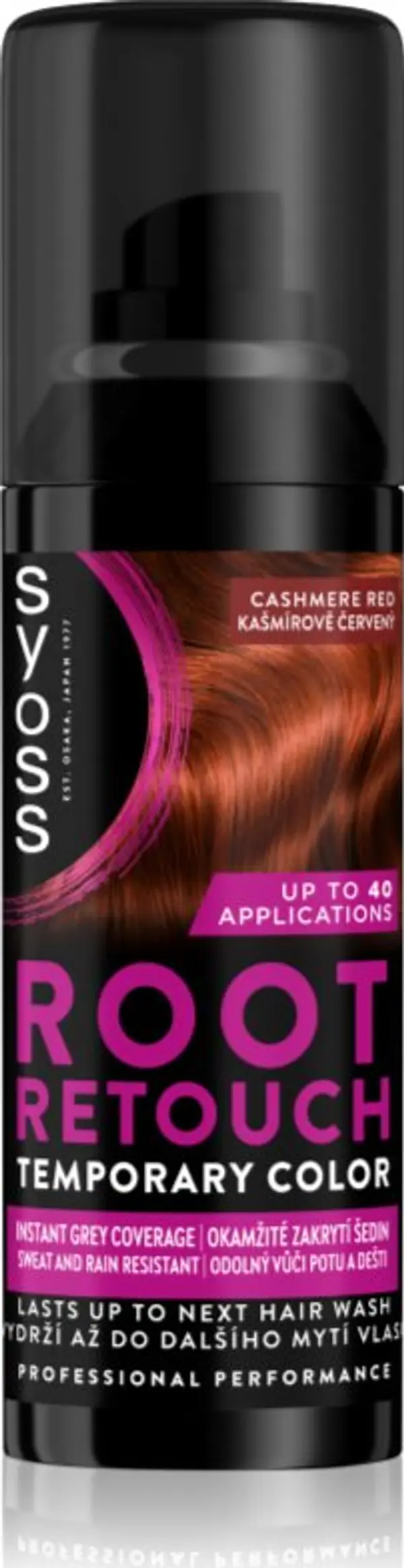 Syoss Syoss Root Retoucher тонираща боя за израстнали корени в спрей цвят Cashmere Red 120 мл.