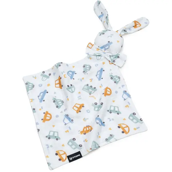 T-Tomi T-TOMI BIO Muslin Cuddle Cloth играчка за заспиване Traffic 1 бр.