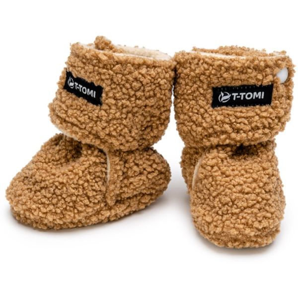 T-Tomi T-TOMI TEDDY Booties Brown детски пантофки 9-12 months 1 бр.