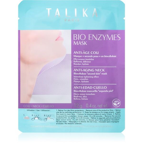 Talika Talika Bio Enzymes Anti-Aging Neck Mask платнена маска със стягащ ефект 12 гр.