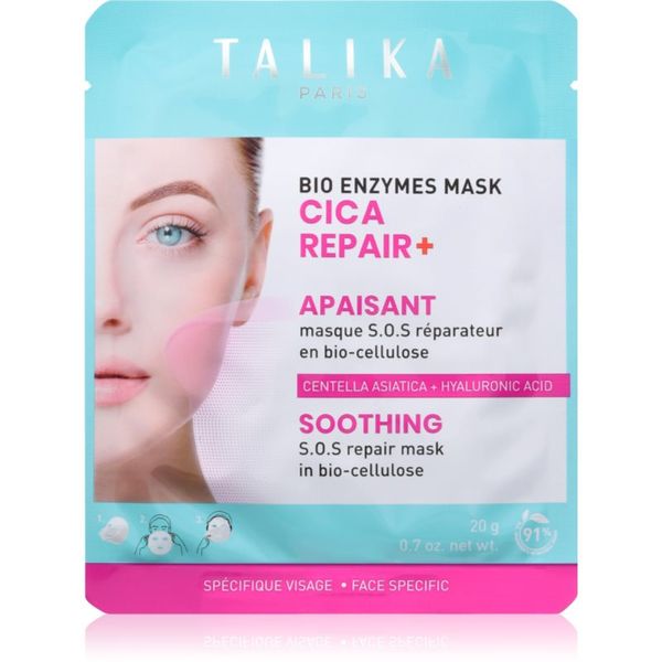 Talika Talika Bio Enzymes Cica Repair Soothing платнена маска за проблемна кожа, акне 20 гр.