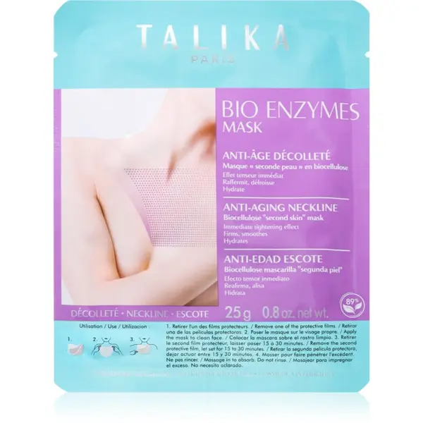 Talika Talika Bust Phytoserum озаряваща платнена маска за деколтето и бюста 25 гр.