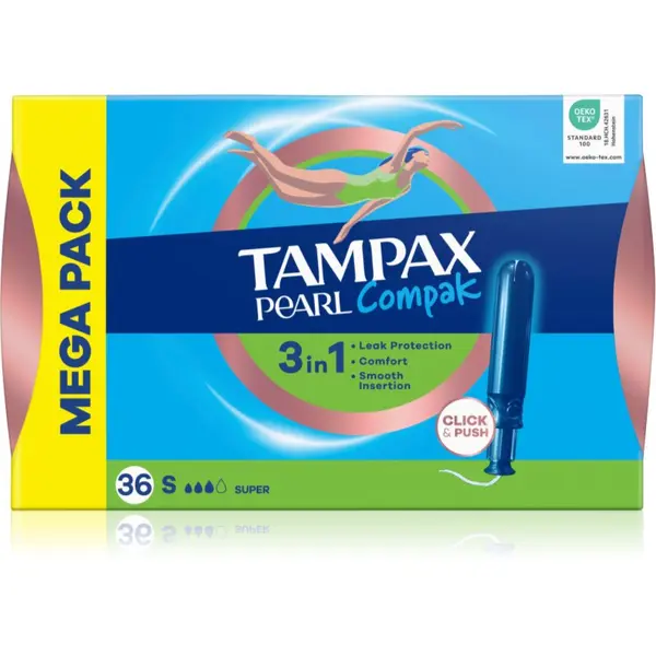 Tampax Tampax Pearl Compak Super тампони с апликатор 36 бр.