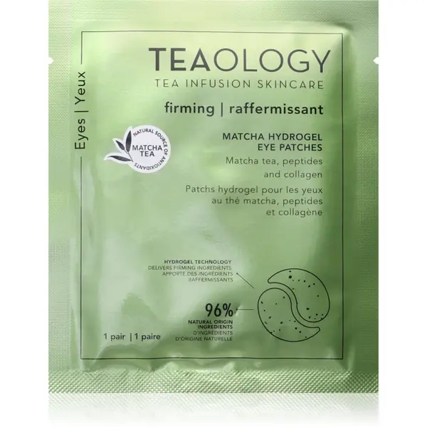 Teaology Teaology Matcha Infusion Hydrogel Eye Patches възстановяващи възглавнички с хидрогел за очи с колаген 1 чифт