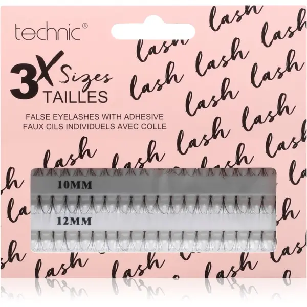 Technic Cosmetics Technic Cosmetics Individual False Eyelashes лепящи снопчета мигли 60 бр.