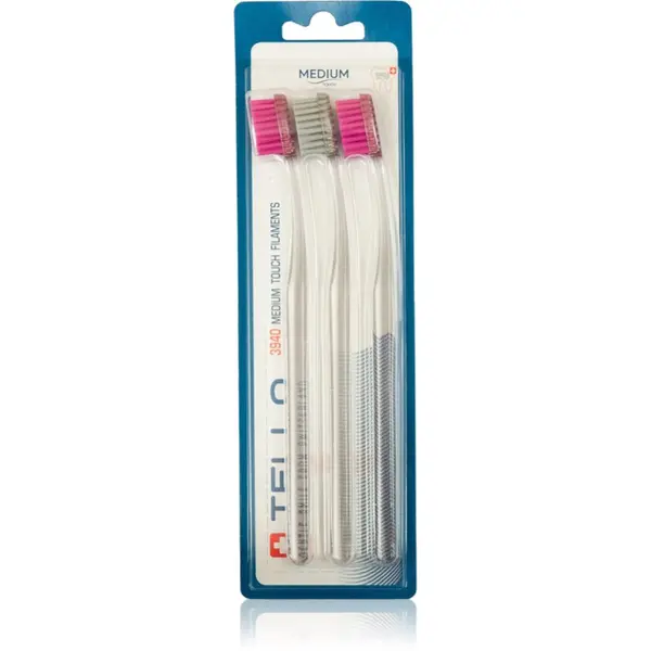 TELLO TELLO 3940 Medium 3pack четка за зъби 3 бр.