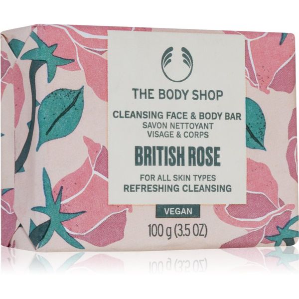 The Body Shop The Body Shop British Rose твърд сапун за тяло и лице 100 гр.