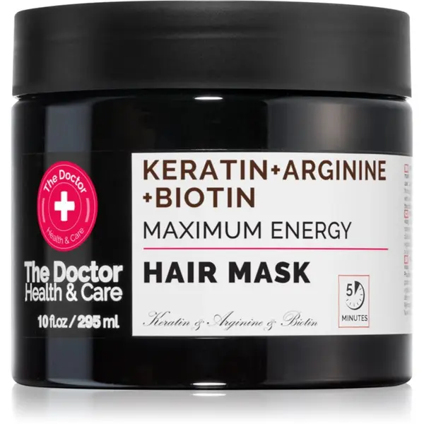 The Doctor The Doctor Keratin + Arginine + Biotin Maximum Energy кератинова маска За коса 295 мл.